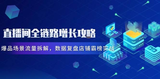 （14721期）直播间全链路增长攻略，爆品场景流量拆解，数据复盘店铺霸榜实战-占领资源网
