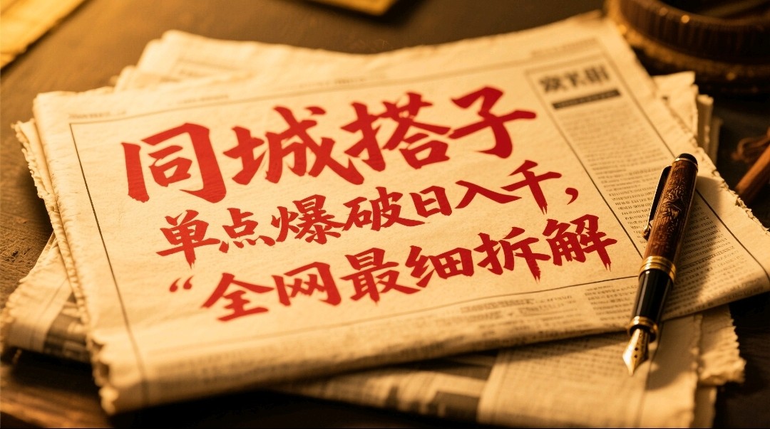 同城搭子群19.9单点爆破日入千，搭子组局月入万，全网最细拆解-占领资源网