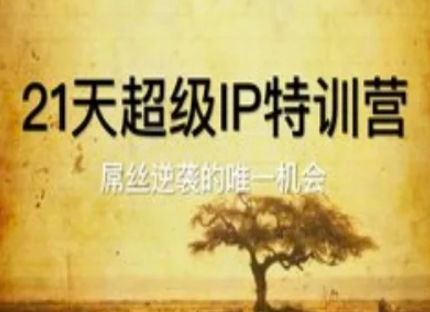 21天超级IP特训营，屌丝逆袭的唯一机会-占领资源网