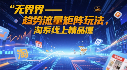 无界-趋势流量矩阵玩法，淘系线上精品课-占领资源网