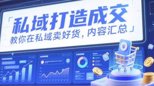 私域打造成交，教你在私域卖好货，内容汇总-占领资源网