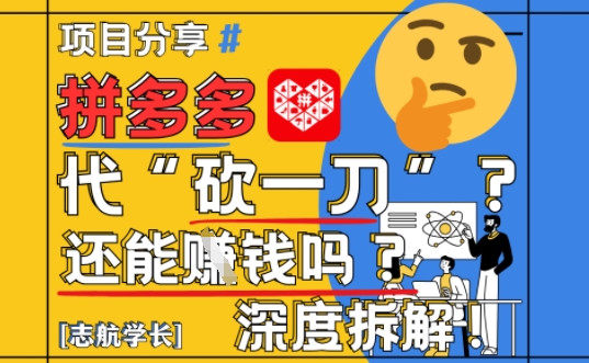 【2025最新】拼多多代坎助力项目深度拆解：还能挣钱吗?全流程玩法-占领资源网