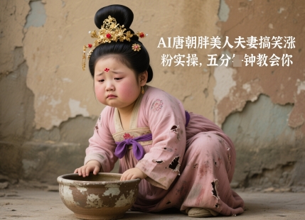 AI唐朝胖美人夫妻搞笑涨粉实操，五分钟教会你-占领资源网