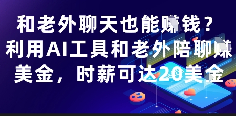 和老外聊天也能挣钱？利用AI工具和老外陪聊挣美金，时薪可达20刀-占领资源网