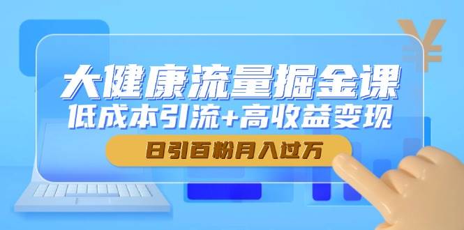 （14811期）大健康流量掘金课，低成本引流+高收益变现，日引百粉月入过万-占领资源网