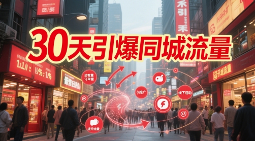 30天引爆同城流量：团购篇 认知篇 流量篇 来客篇 达人篇 老板人设IP篇 投流篇-占领资源网