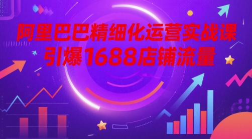 阿里巴巴精细化运营实战课，引爆1688店铺流量-占领资源网