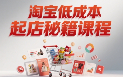 淘宝低成本起店系统课，助你快速起店，实现弯道超车-占领资源网