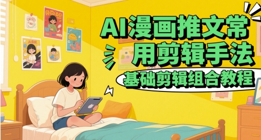 AI漫画推文常用剪辑手法，基础剪辑组合教程-占领资源网