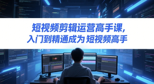 短视频剪辑运营高手课，入门到精通成为短视频高手-占领资源网