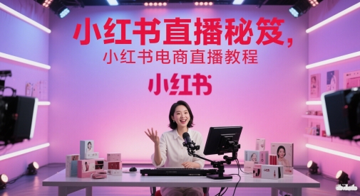 小红书直播秘笈，小红书电商直播教程-占领资源网
