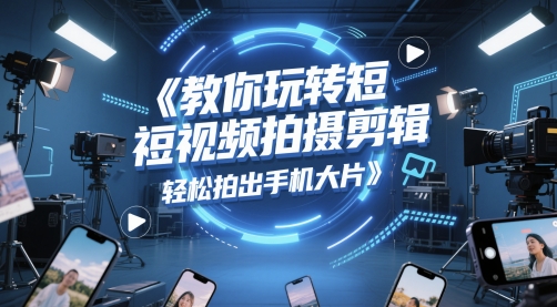 教你玩转短视频拍摄剪辑，轻松拍出手机大片-占领资源网