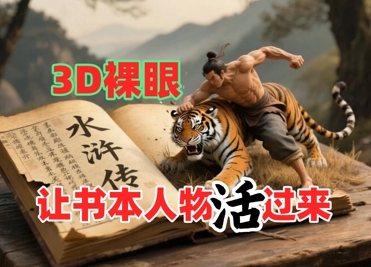 书本人物裸眼3D视频，新的玩法，流量超猛，保姆级教程-占领资源网