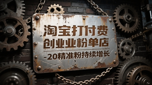 淘宝打付费创业粉单店每天稳定10-20精准粉持续增长【揭秘】-占领资源网