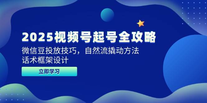 （14919期）2025视频号起号全攻略，微信豆投放技巧，自然流撬动方法，话术框架设计-占领资源网