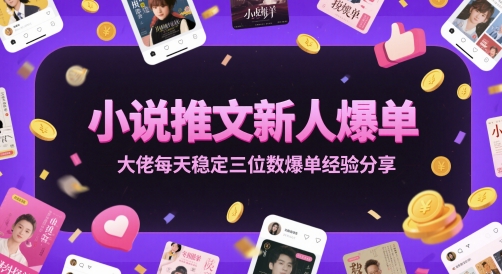 小说推文新人爆单大佬每天稳定三位数爆单经验分享-占领资源网