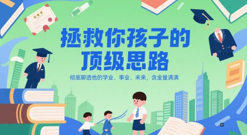 付费文章：拯救你孩子的顶级思路，彻底聊透他的学业、事业、未来，含金量满满-占领资源网