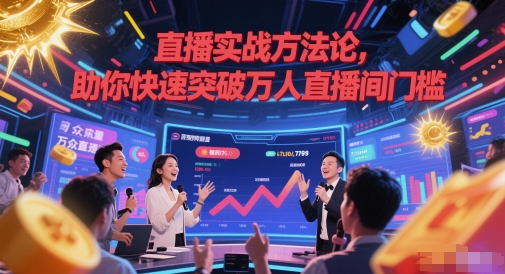 直播实战方法论，助你快速突破万人直播间门槛-占领资源网