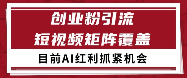 小红书某音创业赛道引流获客 自热矩阵日引200+【揭秘】-占领资源网