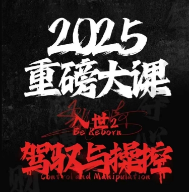 2025重磅大课，入世2，驾驭与控制-占领资源网