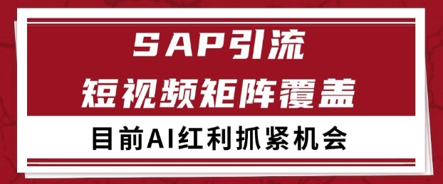 小红书某音sap赛道引流获客 自热矩阵日引200+【揭秘】-占领资源网