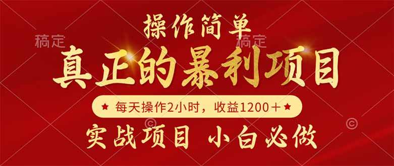 （14978期）真正的暴利项目，操作简单，每天收益1200＋，自己做老板-占领资源网