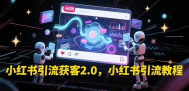 小红书引流获客2.0，小红书引流教程-占领资源网