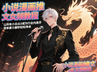 小说漫画推文女频教程，让所有小白从0成为行业内高手，简单暴力兼职轻松挣米-占领资源网