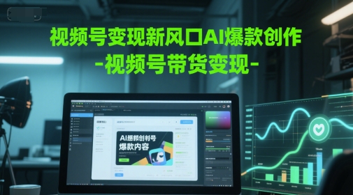 视频号变现新风口AI爆款创作-视频号带货变现-占领资源网