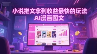 小说推文拿到收益最快的玩法，AI漫画图文-占领资源网