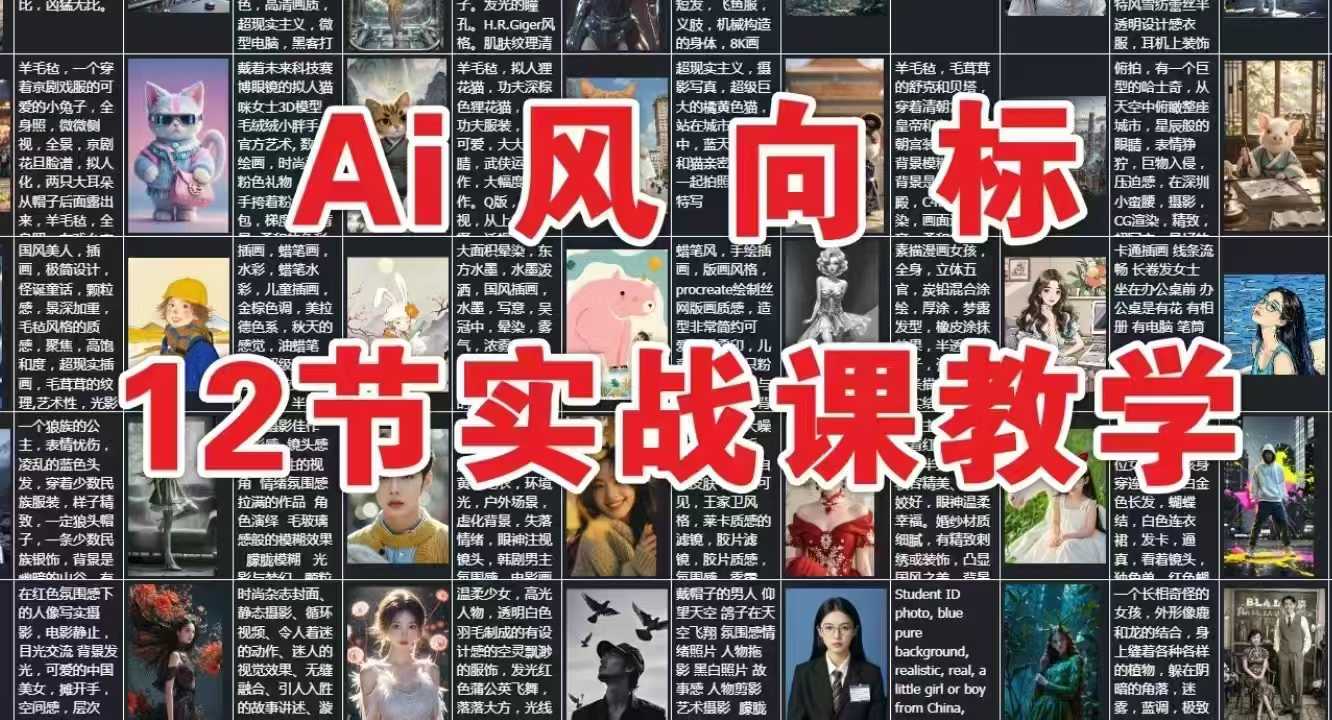 AI风向标：12节实战课教学-占领资源网