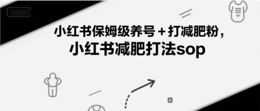 小红书保姆级养号+打减肥粉，小红书减肥打法sop-占领资源网