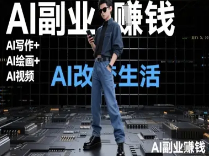 AI改变生活（Ai写作+AI绘画+Ai视频），AI副业挣钱-占领资源网