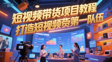 短视频带货项目教程，打造短视频带货第一队伍-占领资源网