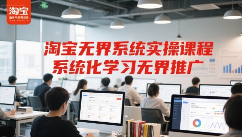 淘宝无界系统实操课程，系统化学习无界推广-占领资源网
