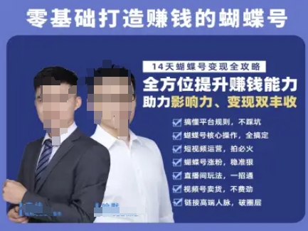 蝴蝶号专栏-视频号运营教程，零基础打造挣钱的蝴蝶号，14天蝴蝶号变现全攻略-占领资源网