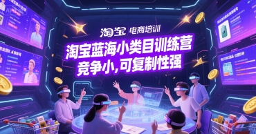 淘宝蓝海小类目训练营， 竞争小，可复制性强-占领资源网
