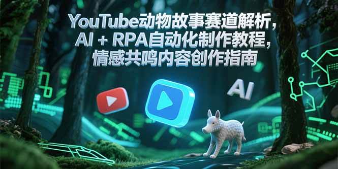 （15174期）YouTube动物故事赛道解析，AI+RPA自动化制作教程，情感共鸣内容创作指南-占领资源网