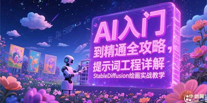 （15181期）AI入门到精通全攻略，提示词工程详解，StableDiffusion绘画实战教学-占领资源网