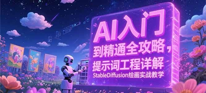 AI入门到精通全攻略，提示词工程详解，StableDiffusion绘画实战教学-占领资源网