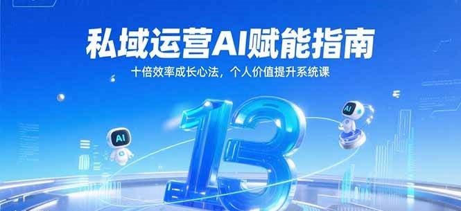 私域运营AI赋能指南，十倍效率成长心法，个人价值提升系统课-占领资源网