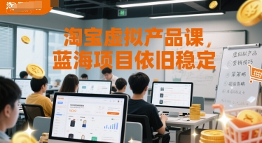 淘宝虚拟产品课，蓝海项目依旧稳定-占领资源网
