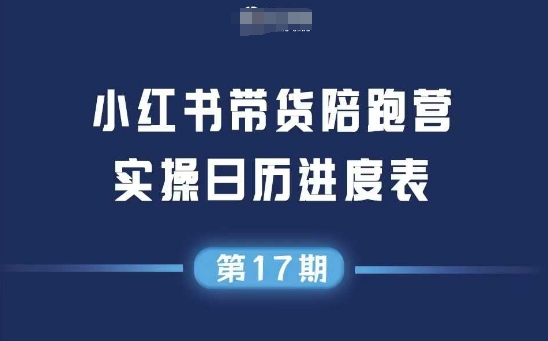 小红书第17期带货陪跑营，不囤货，无不直播，无不投流，通过选品+笔记内容+测品+笔记铺量+矩阵运营打爆款-占领资源网