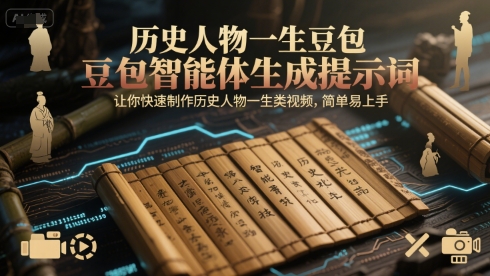 历史人物一生豆包智能体生成提示词，让你快速制作历史人物一生类视频，简单易上手-占领资源网