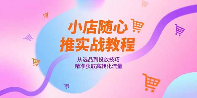 （15205期）小店随心推实战教程，从选品到投放技巧，精准获取高转化流量-占领资源网
