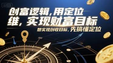 创富逻辑，用定位思维实现财富目标，想实现创收目标，先搞懂定位-占领资源网