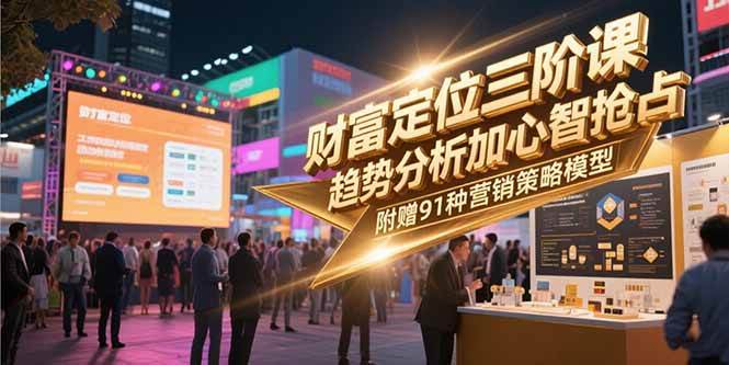 （15219期）财富定位三阶课，趋势分析加心智抢占，附赠91种营销策略模型-占领资源网