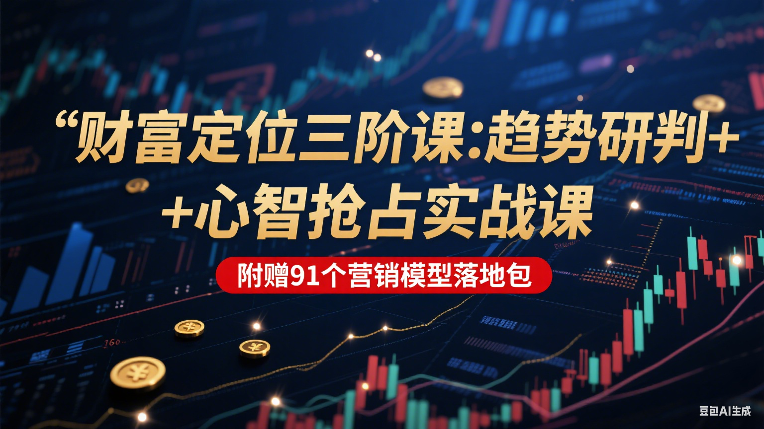 财富定位三阶：趋势研判 + 心智抢占实战课，附赠91个营销模型落地包-占领资源网