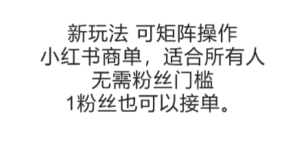 可矩阵操作，小红书商单新玩法，适合所有人，无需粉丝门槛，1粉丝也可以接单-占领资源网