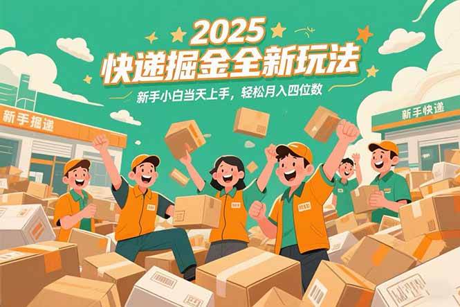 （15244期）2025快递掘金全新玩法，新手小白当天上手，轻松月入四位数！-占领资源网